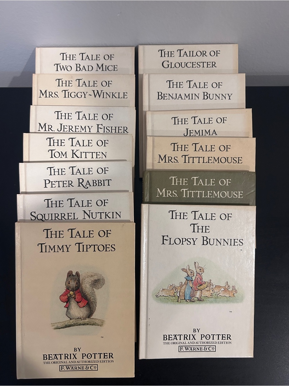 Vintage Beatrix Potter Peter Rabbit Library, Children's Mini Books